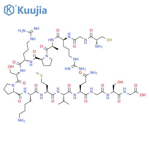 Glycine,L-cysteinylglycyl-L-arginyl-L-alanyl-L-prolyl-L-arginyl-L-seryl-L-prolyl-L-lysyl-L-methionyl-L-valyl-L-glutaminylglycyl-L-seryl- structure