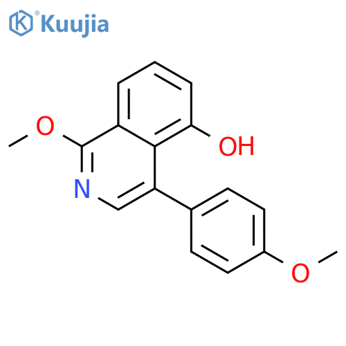 5-Isoquinolinol, 1-methoxy-4-(4-methoxyphenyl)- structure