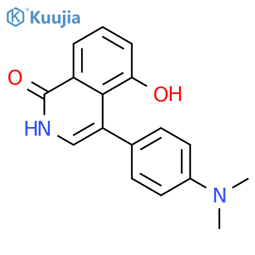 1(2H)-Isoquinolinone, 4-[4-(dimethylamino)phenyl]-5-hydroxy- structure