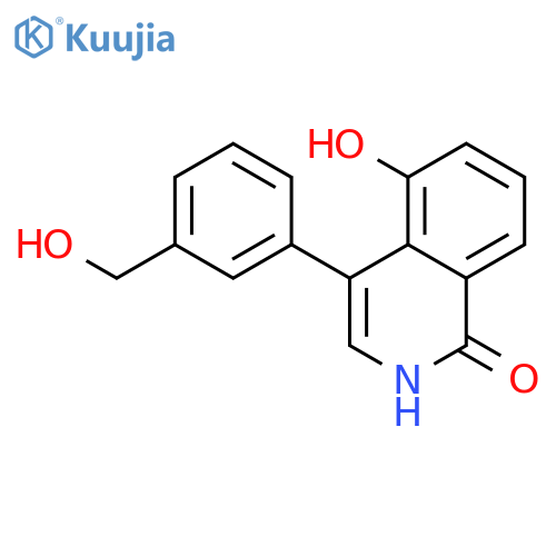1(2H)-Isoquinolinone, 5-hydroxy-4-[3-(hydroxymethyl)phenyl]- structure