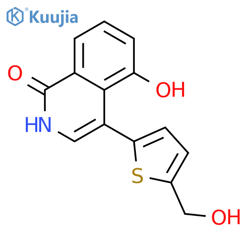 1(2H)-Isoquinolinone, 5-hydroxy-4-[5-(hydroxymethyl)-2-thienyl]- structure