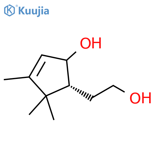 3-Cyclopentene-1-ethanol, 5-hydroxy-2,2,3-trimethyl-, (1R)- structure