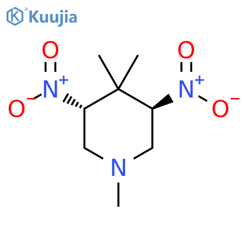 Piperidine, 1,4,4-trimethyl-3,5-dinitro-, (3R,5R)-rel- structure