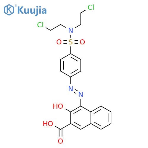 2-Naphthalenecarboxylicacid, 4-[2-[4-[[bis(2-chloroethyl)amino]sulfonyl]phenyl]diazenyl]-3-hydroxy- structure