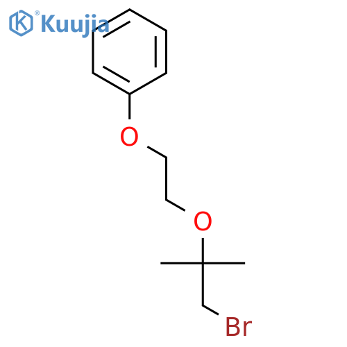 {2-(1-bromo-2-methylpropan-2-yl)oxyethoxy}benzene structure