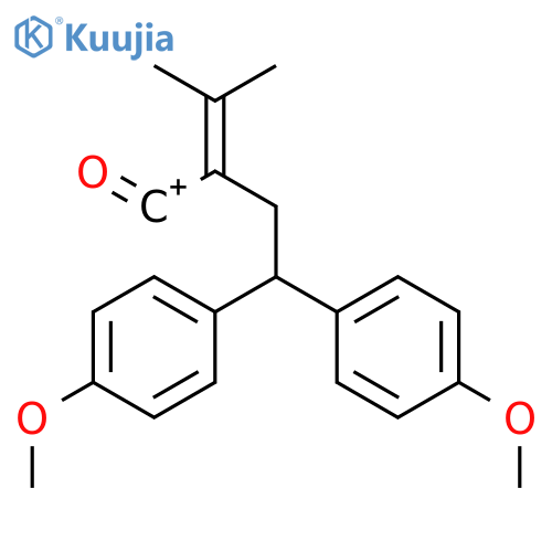 3-Pentenyl, 1,1-bis(4-methoxyphenyl)-4-methyl-3-(oxomethyliumyl)- structure