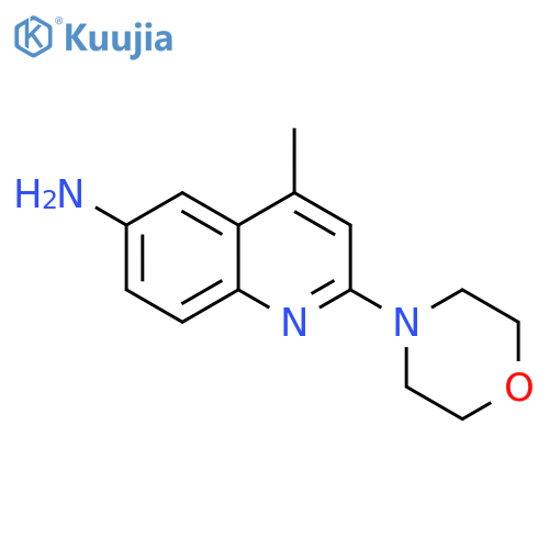 6-QUINOLINAMINE, 4-METHYL-2-(4-MORPHOLINYL)- structure