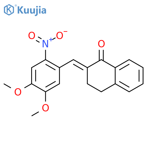 1(2H)-Naphthalenone,2-[(4,5-dimethoxy-2-nitrophenyl)methylene]-3,4-dihydro- structure