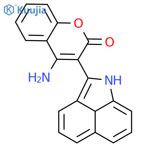 2H-1-BENZOPYRAN-2-ONE, 4-AMINO-3-BENZ[CD]INDOL-2-YL- structure