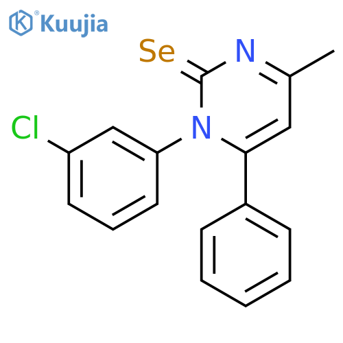 2(1H)-Pyrimidineselone, 1-(3-chlorophenyl)-4-methyl-6-phenyl- structure