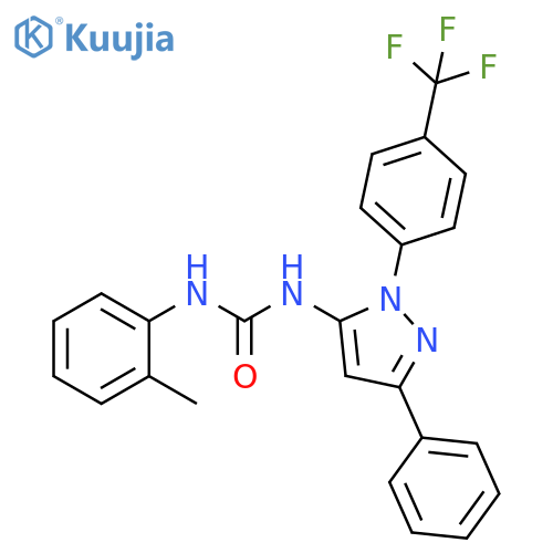 Urea,N-(2-methylphenyl)-N'-[3-phenyl-1-[4-(trifluoromethyl)phenyl]-1H-pyrazol-5-yl]- structure