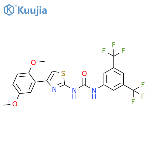 Urea,N-[3,5-bis(trifluoromethyl)phenyl]-N'-[4-(2,5-dimethoxyphenyl)-2-thiazolyl]- structure