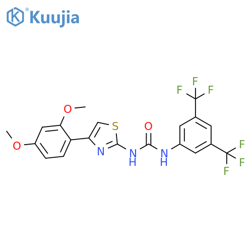 Urea,N-[3,5-bis(trifluoromethyl)phenyl]-N'-[4-(2,4-dimethoxyphenyl)-2-thiazolyl]- structure