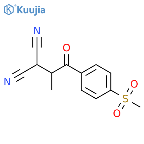 Propanedinitrile, [1-methyl-2-[4-(methylsulfonyl)phenyl]-2-oxoethyl]- structure