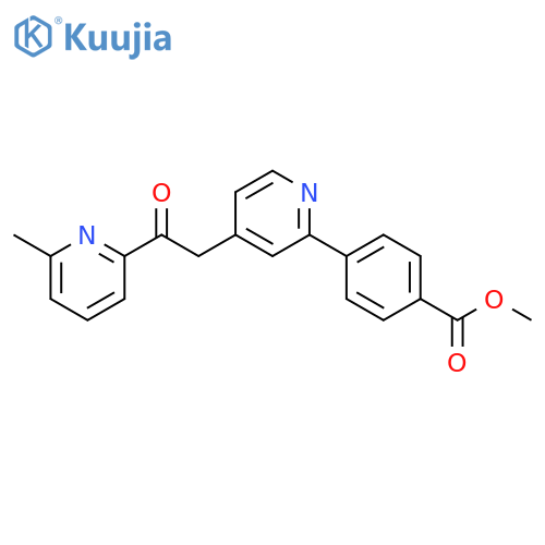 Benzoic acid, 4-[4-[2-(6-methyl-2-pyridinyl)-2-oxoethyl]-2-pyridinyl]-,methyl ester structure