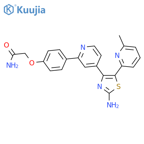 Acetamide,2-[4-[4-[2-amino-5-(6-methyl-2-pyridinyl)-4-thiazolyl]-2-pyridinyl]phenoxy]- structure
