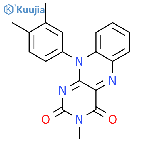Benzo[g]pteridine-2,4(3H,10H)-dione,10-(3,4-dimethylphenyl)-3-methyl- structure