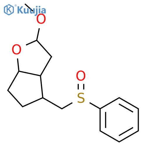 2H-Cyclopenta[b]furan, hexahydro-2-methoxy-4-[(phenylsulfinyl)methyl]- structure