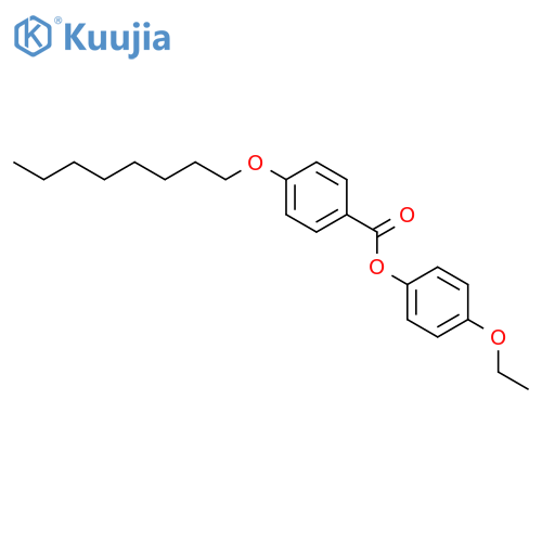 Benzoic acid, 4-(octyloxy)-, 4-ethoxyphenyl ester structure