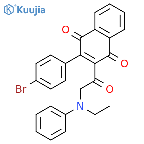 1,4-NAPHTHALENEDIONE, 2-(4-BROMOPHENYL)-3-[(ETHYLPHENYLAMINO)ACETYL]- structure