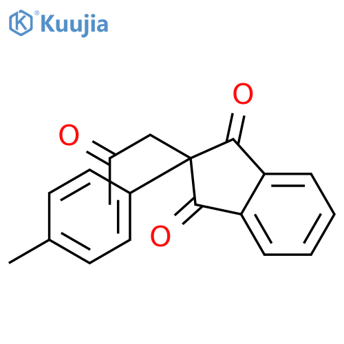 1H-INDENE-1,3(2H)-DIONE, 2-(4-METHYLPHENYL)-2-(2-OXOPROPYL)- structure