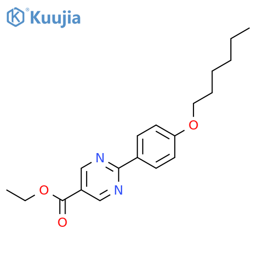5-PYRIMIDINECARBOXYLIC ACID, 2-[4-(HEXYLOXY)PHENYL]-, ETHYL ESTER structure