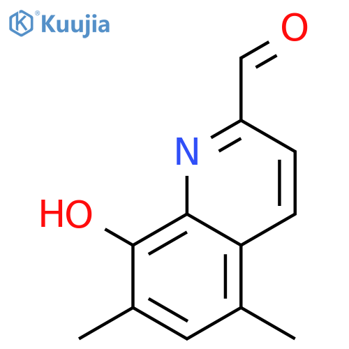 8-Hydroxy-5,7-dimethylquinoline-2-carbaldehyde structure
