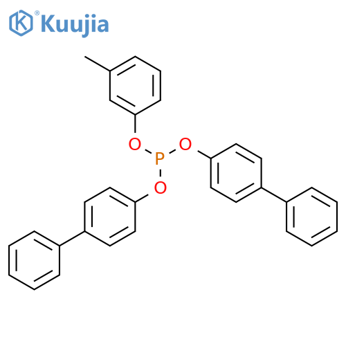 PHOSPHOROUS ACID, BIS[1,1'-BIPHENYL]-4-YL 3-METHYLPHENYL ESTER structure