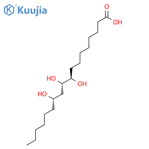 OCTADECANOIC ACID, 9,10,12-TRIHYDROXY-, (9R*,10S*,12S*)- structure