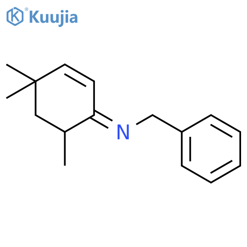 BENZENEMETHANAMINE, N-(4,4,6-TRIMETHYL-2-CYCLOHEXEN-1-YLIDENE)- structure
