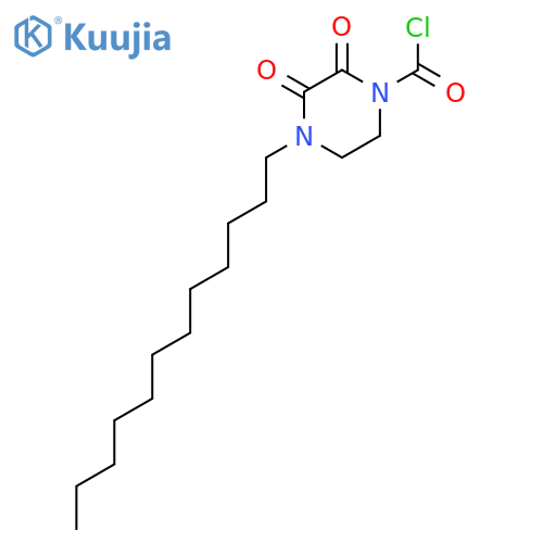 1-Piperazinecarbonyl chloride, 4-dodecyl-2,3-dioxo- structure