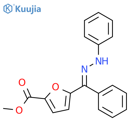 2-Furancarboxylic acid, 5-[(E)-phenyl(phenylhydrazono)methyl]-, methylester structure