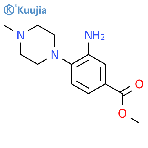 BENZOIC ACID, 3-AMINO-4-(4-METHYL-1-PIPERAZINYL)-, METHYL ESTER structure