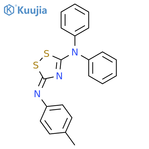 3H-1,2,4-Dithiazol-5-amine, 3-[(4-methylphenyl)imino]-N,N-diphenyl- structure