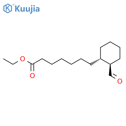 CYCLOHEXANEHEPTANOIC ACID, 2-FORMYL-, ETHYL ESTER, TRANS- structure