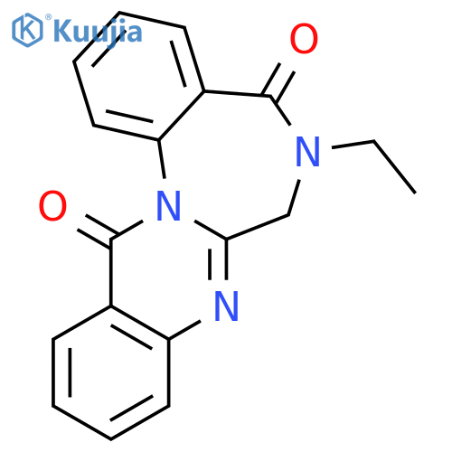 Quinazolino[3,2-a][1,4]benzodiazepine-5,13-dione, 6-ethyl-6,7-dihydro- structure