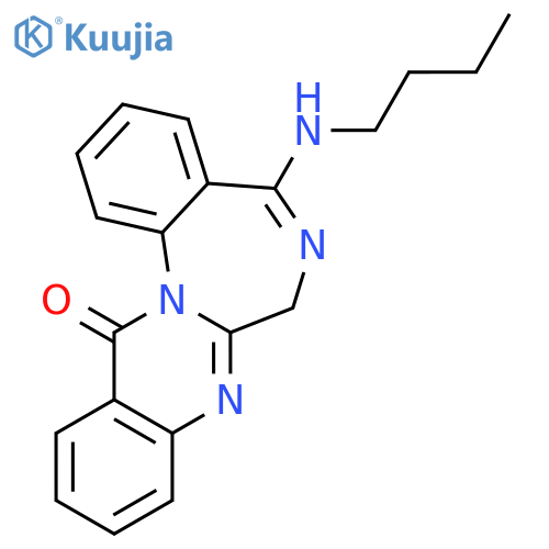 QUINAZOLINO[3,2-A][1,4]BENZODIAZEPIN-13(7H)-ONE, 5-(BUTYLAMINO)- structure