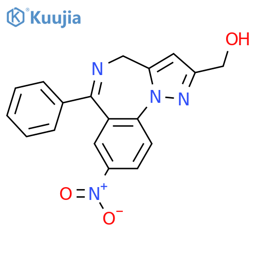 4H-Pyrazolo[1,5-a][1,4]benzodiazepine-2-methanol, 8-nitro-6-phenyl- structure