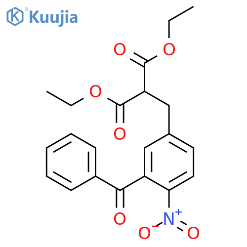 Propanedioic acid, (3-benzoyl-4-nitrophenyl)methyl-, diethyl ester structure