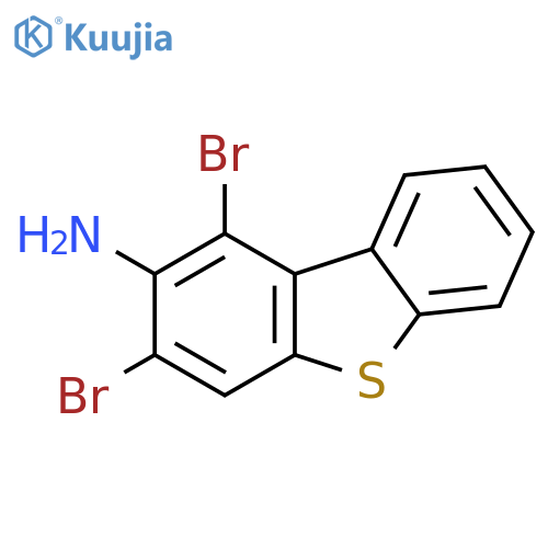 2-Dibenzothiophenamine, 1,3-dibromo- structure