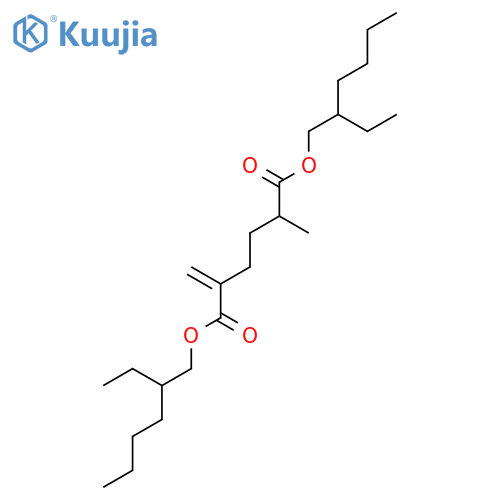 Hexanedioic acid, 2-methyl-5-methylene-, bis(2-ethylhexyl) ester structure