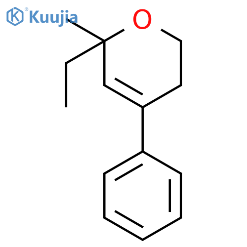 2H-PYRAN, 2-ETHYL-5,6-DIHYDRO-2-METHYL-4-PHENYL- structure