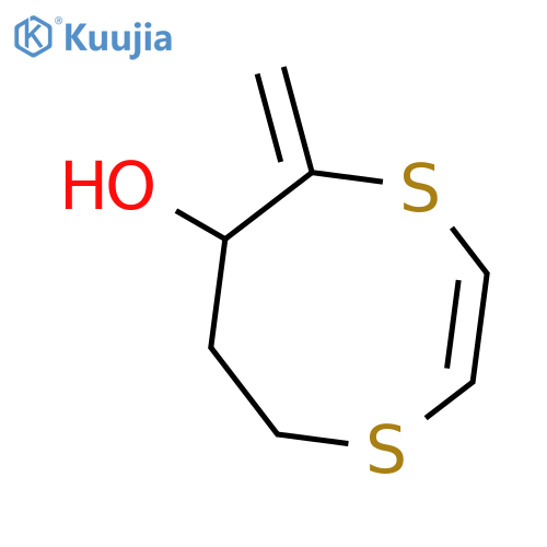1,4-DITHIOCIN-6-OL, 5,6,7,8-TETRAHYDRO-5-METHYLENE-, (+)- structure