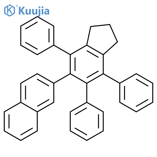 Naphthalene, 2-(2,3-dihydro-4,6,7-triphenyl-1H-inden-5-yl)- structure