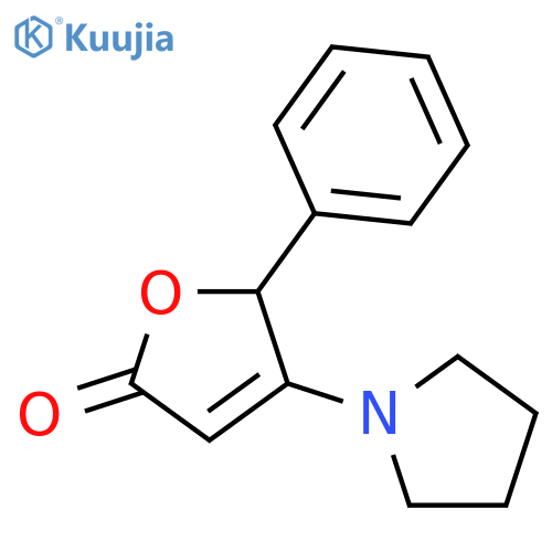 2(5H)-FURANONE, 5-PHENYL-4-(1-PYRROLIDINYL)- structure
