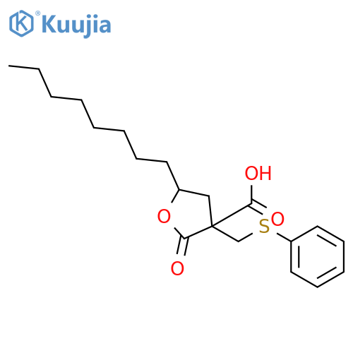 3-Furancarboxylic acid, tetrahydro-5-octyl-2-oxo-3-[(phenylthio)methyl]- structure