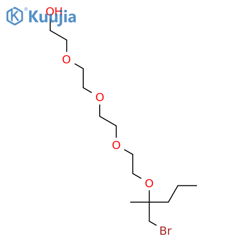 3,6,9,12-Tetraoxahexadecan-1-ol, 13-(bromomethyl)-13-methyl- structure