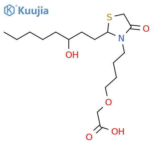 ACETIC ACID, [4-[2-(3-HYDROXYOCTYL)-4-OXO-3-THIAZOLIDINYL]BUTOXY]- structure