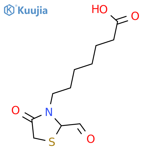 3-THIAZOLIDINEHEPTANOIC ACID, 2-FORMYL-4-OXO- structure