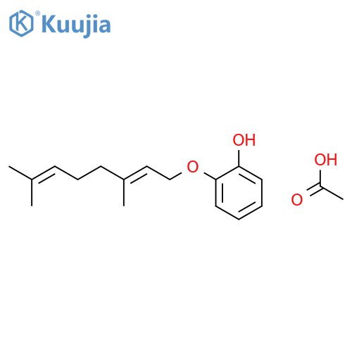 Phenol, 2-[(3,7-dimethyl-2,6-octadienyl)oxy]-, acetate structure